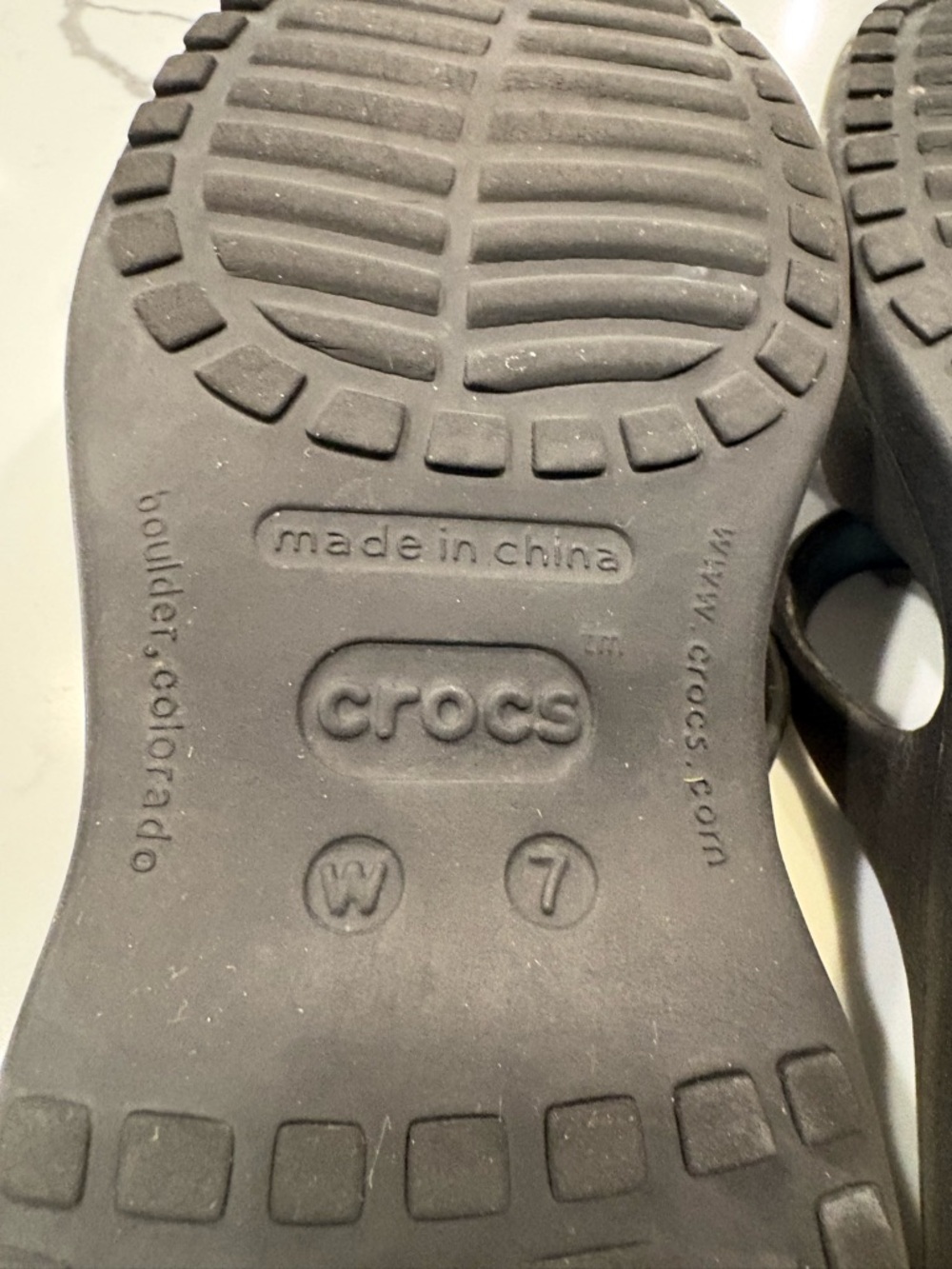 Crocs Black Strappy Sandals, 7 - Picture 5 of 6
